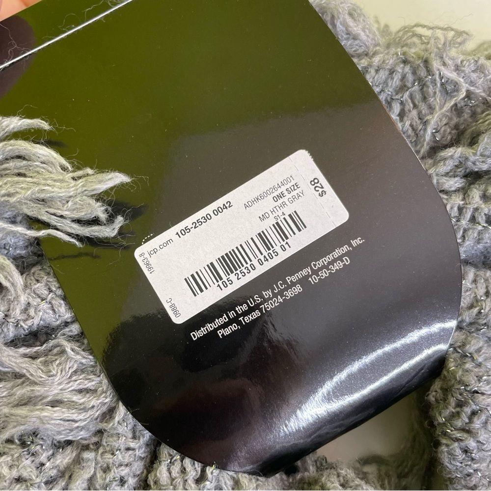 Mixit Gray Fringe Infinity Scarf‎ - Picture 5 of 5